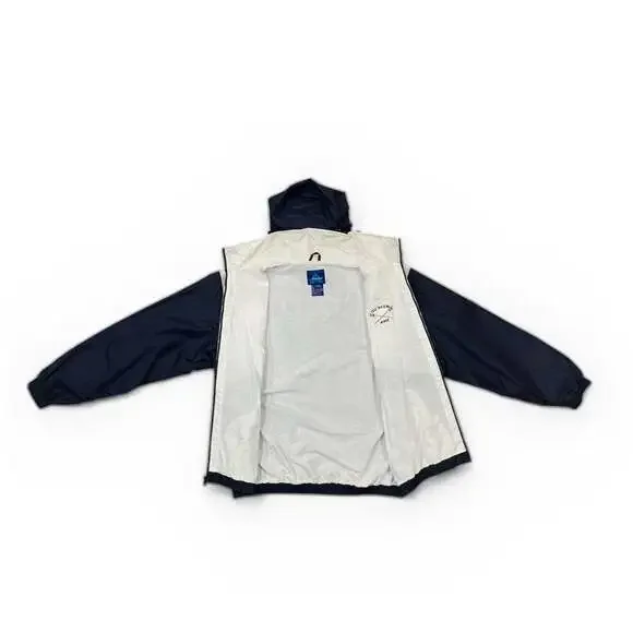 Vintage Acadia Ocean City Crew Windbreaker Jacket, Navy Blue/Cream - Size XL - Picture 3 of 5